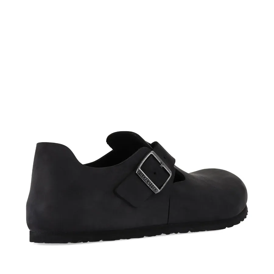 LONDON - BLACK OILED LEATHER