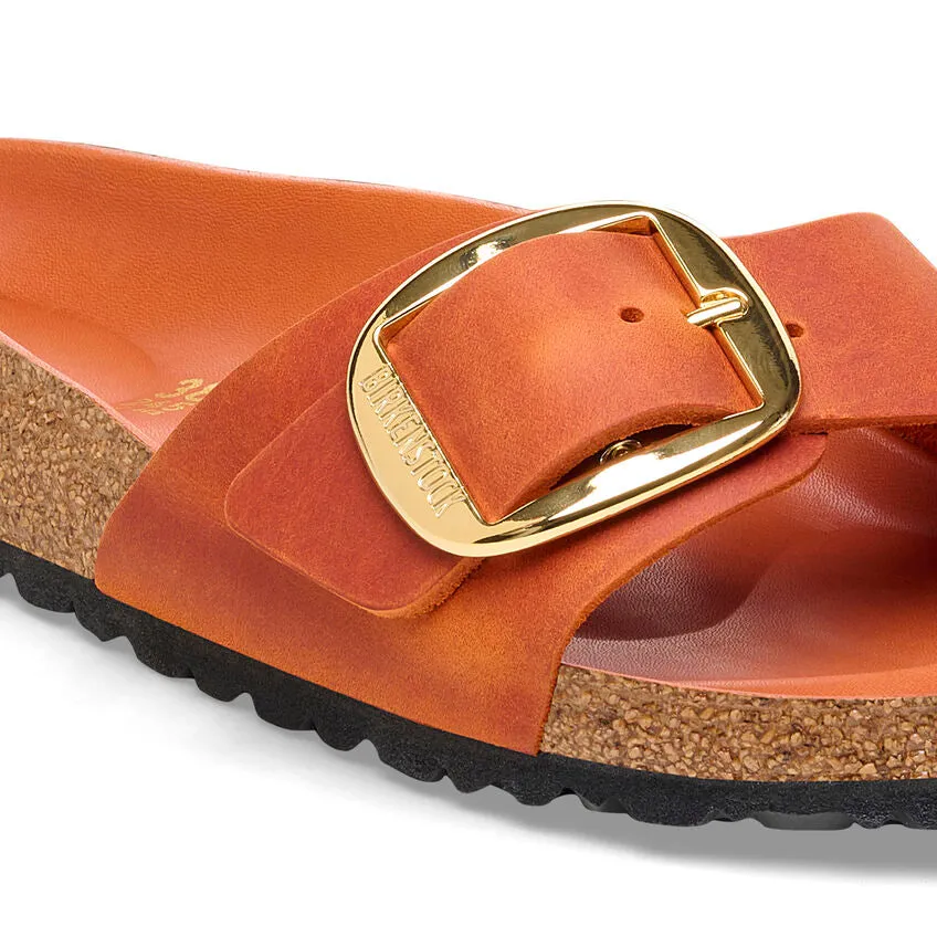 Madrid Big Buckle - Burnt Orange Oiled Leather||Madrid Grosses Boucles - Cuir huil orange brl