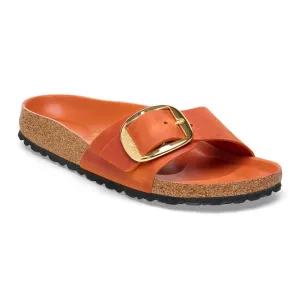 Madrid Big Buckle - Burnt Orange Oiled Leather||Madrid Grosses Boucles - Cuir huil orange brl