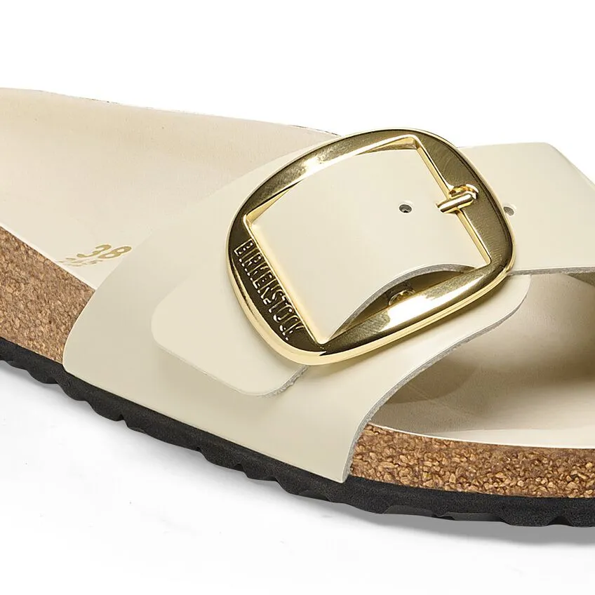 Madrid Big Buckle - High Shine Ecru Leather||Madrid grosses boucles - Cuir cru trs brillant (Copie)
