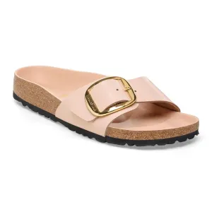Madrid Big Buckle - High Shine New Beige Leather||Madrid grosses boucles - Cuir nouveau beige trs brillant