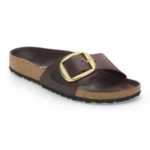 Madrid Big Buckle -Zinfandel Oiled Leather||Madrid Grosses Boucles - Cuir huil zinfandel