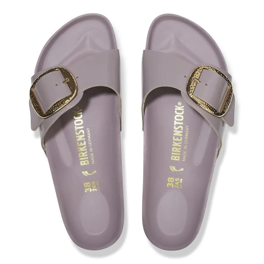 Madrid Hammered Big Buckle - Faded Purple High Shine Leather||Madrid grosse boucle martele - Cuir verni pourpre dlav