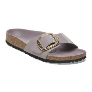Madrid Hammered Big Buckle - Faded Purple High Shine Leather||Madrid grosse boucle martele - Cuir verni pourpre dlav