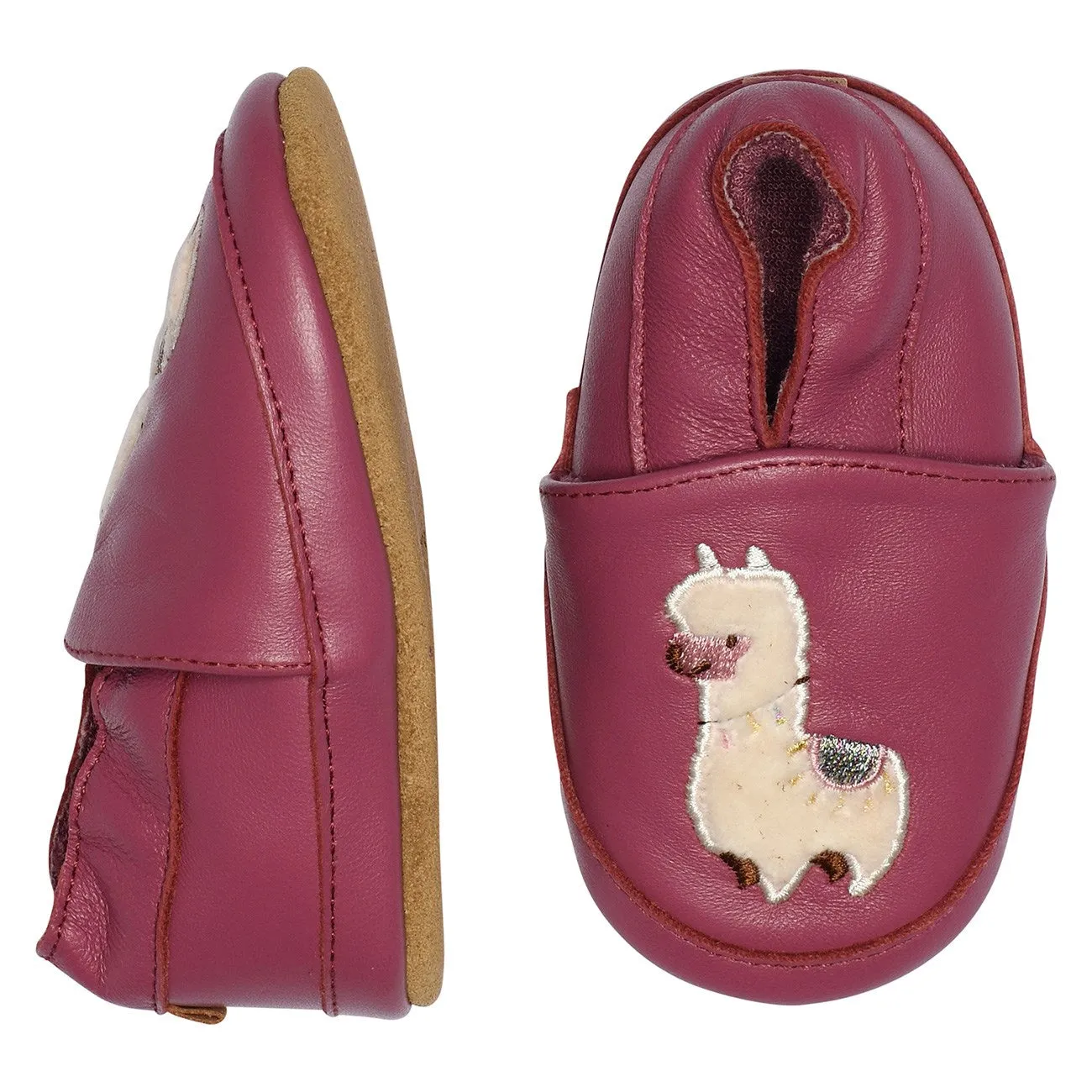 MELTON Red Violet Lama lder hjemmesko