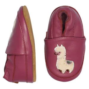 MELTON Red Violet Lama lder hjemmesko