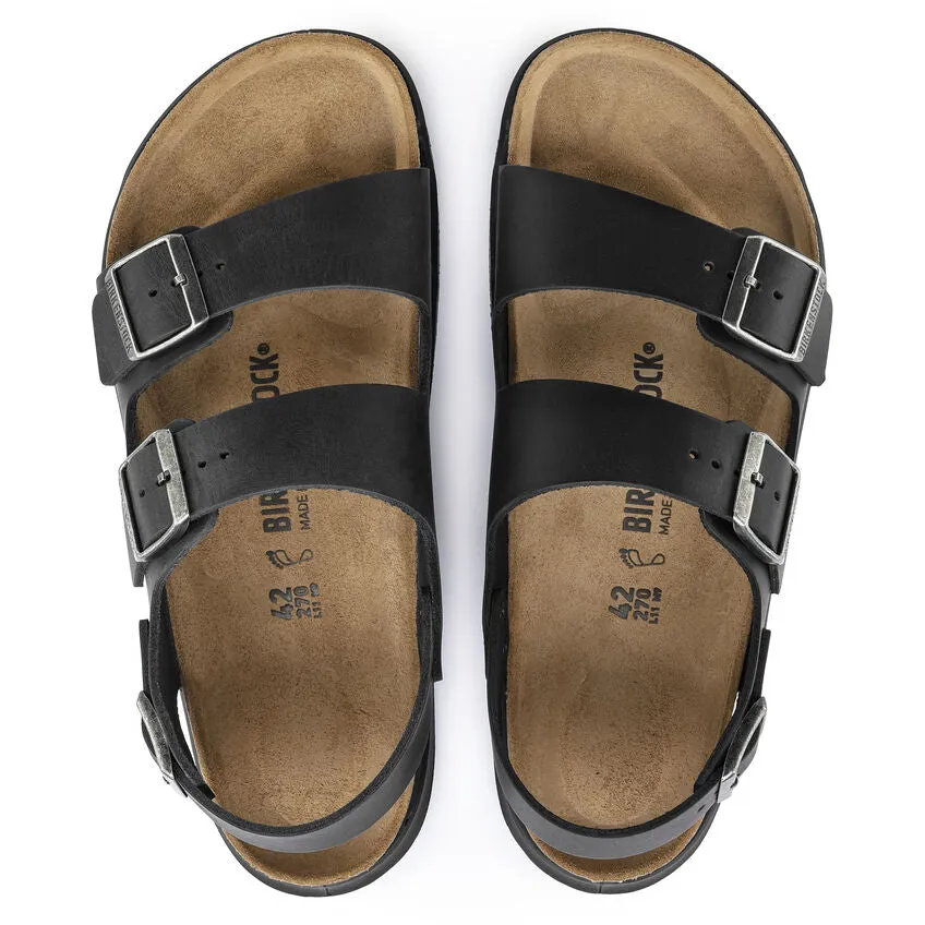 Milano CrossTown Men - Black Oiled Leather||Milano CrossTown pour femmes - Cuir huil noir