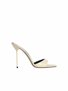 Mule Lidia 70' White Leather Pumps