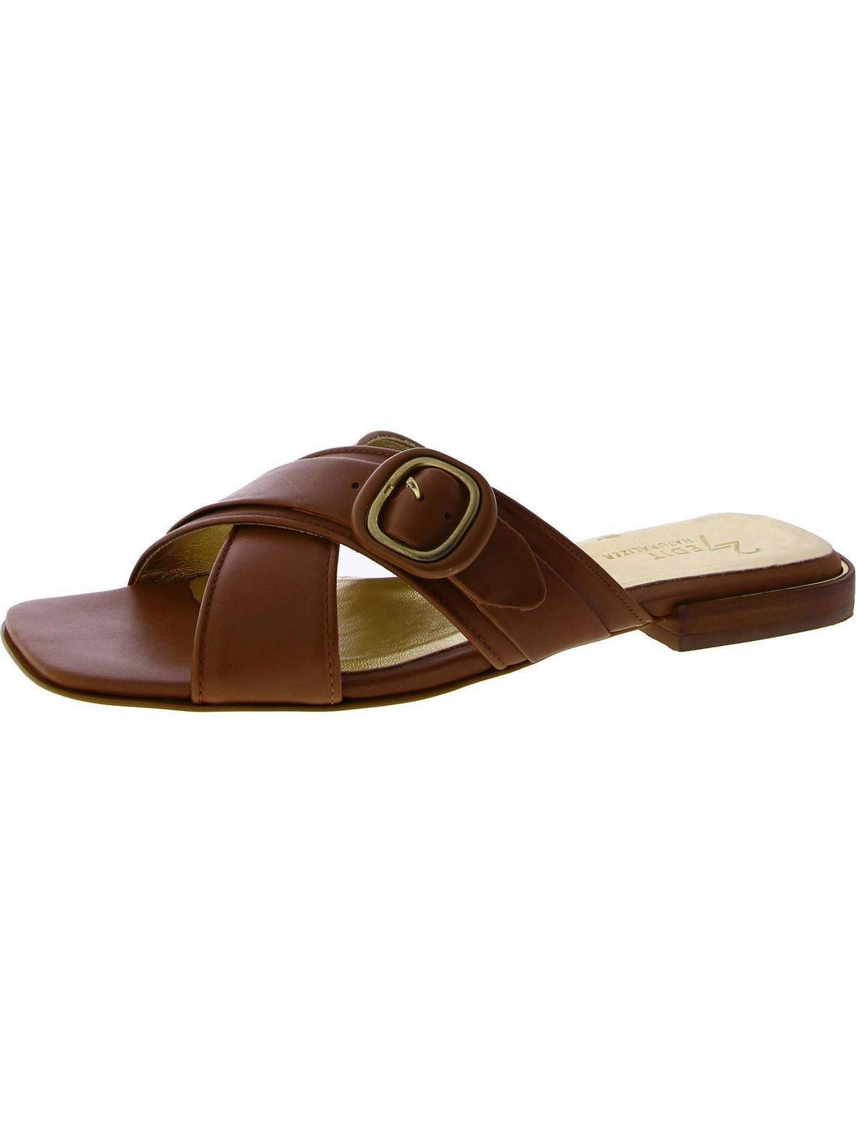 Naia Womens Leather Slip On Slide Sandals