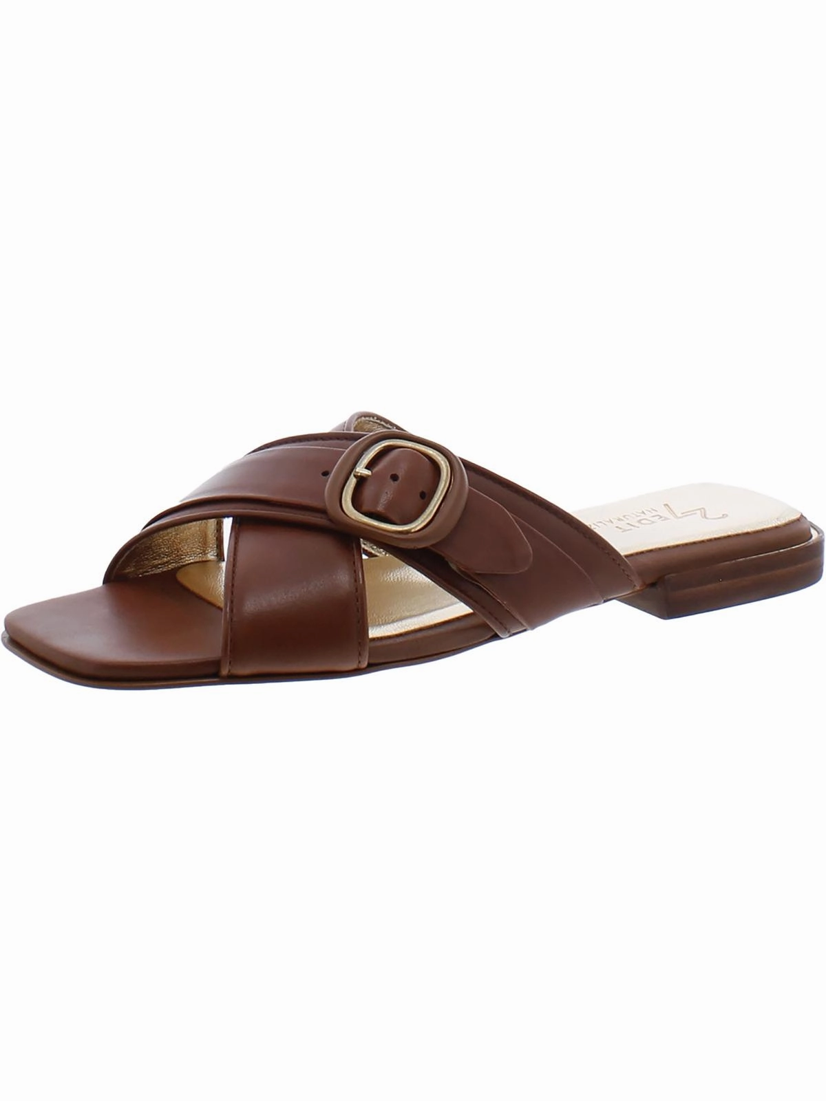 Naia Womens Leather Slip On Slide Sandals