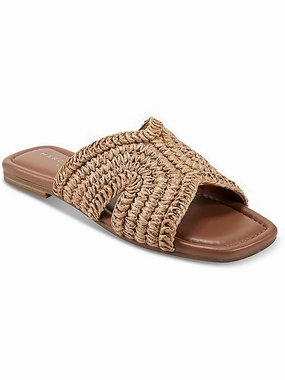 Narda Womens Woven Slip-On Slide Sandals
