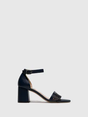 Navy Ankle Strap Sandals