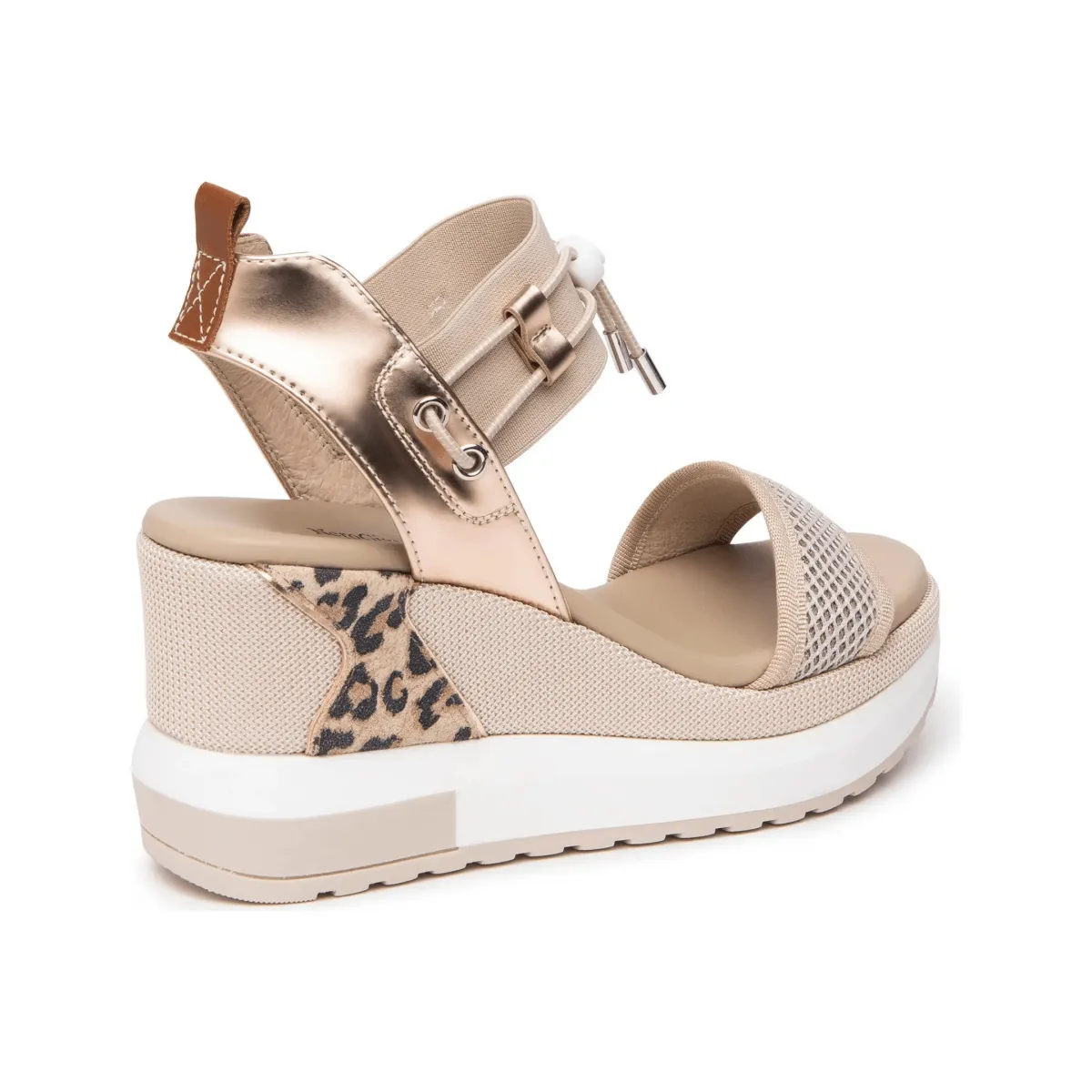 NeroGiardini Women's E3 07750 D Nude/Leopard/Rose Gold