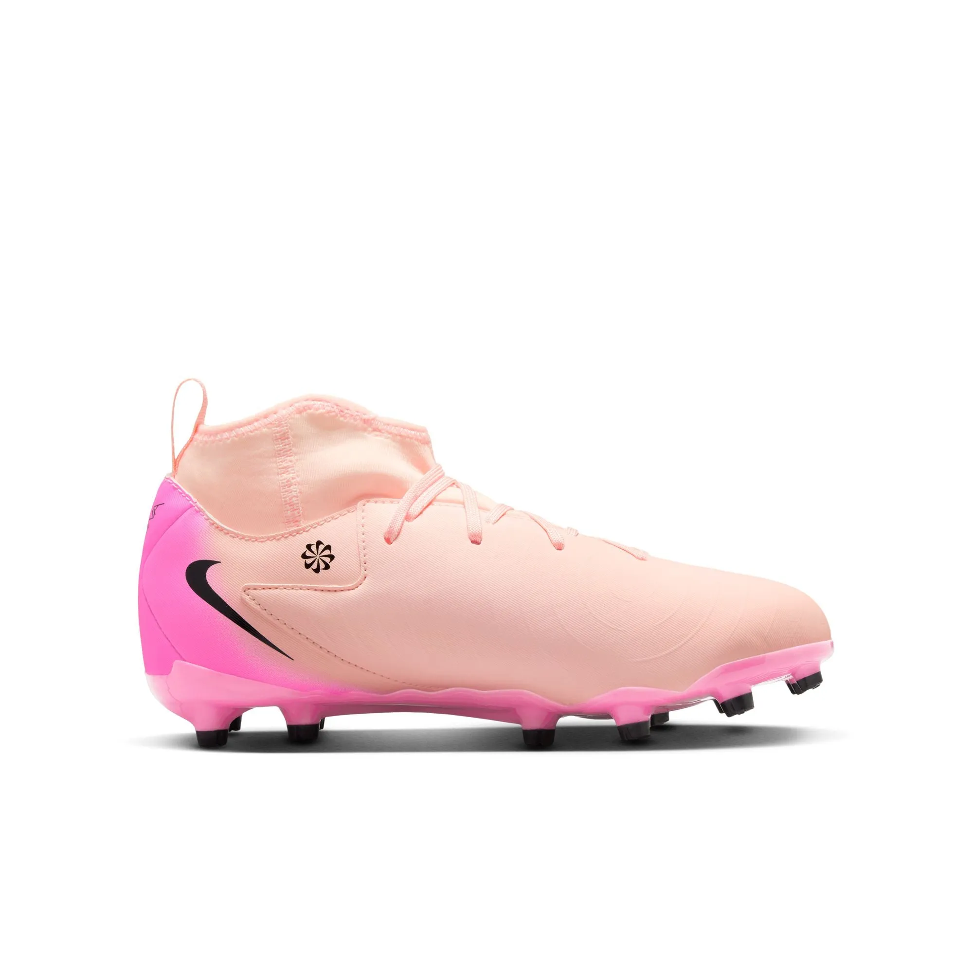 Nike Junior Phantom Luna II Academy FG Firm Ground Soccer Cleats - Crimson Tint/ Black/ Pink/ Blast
