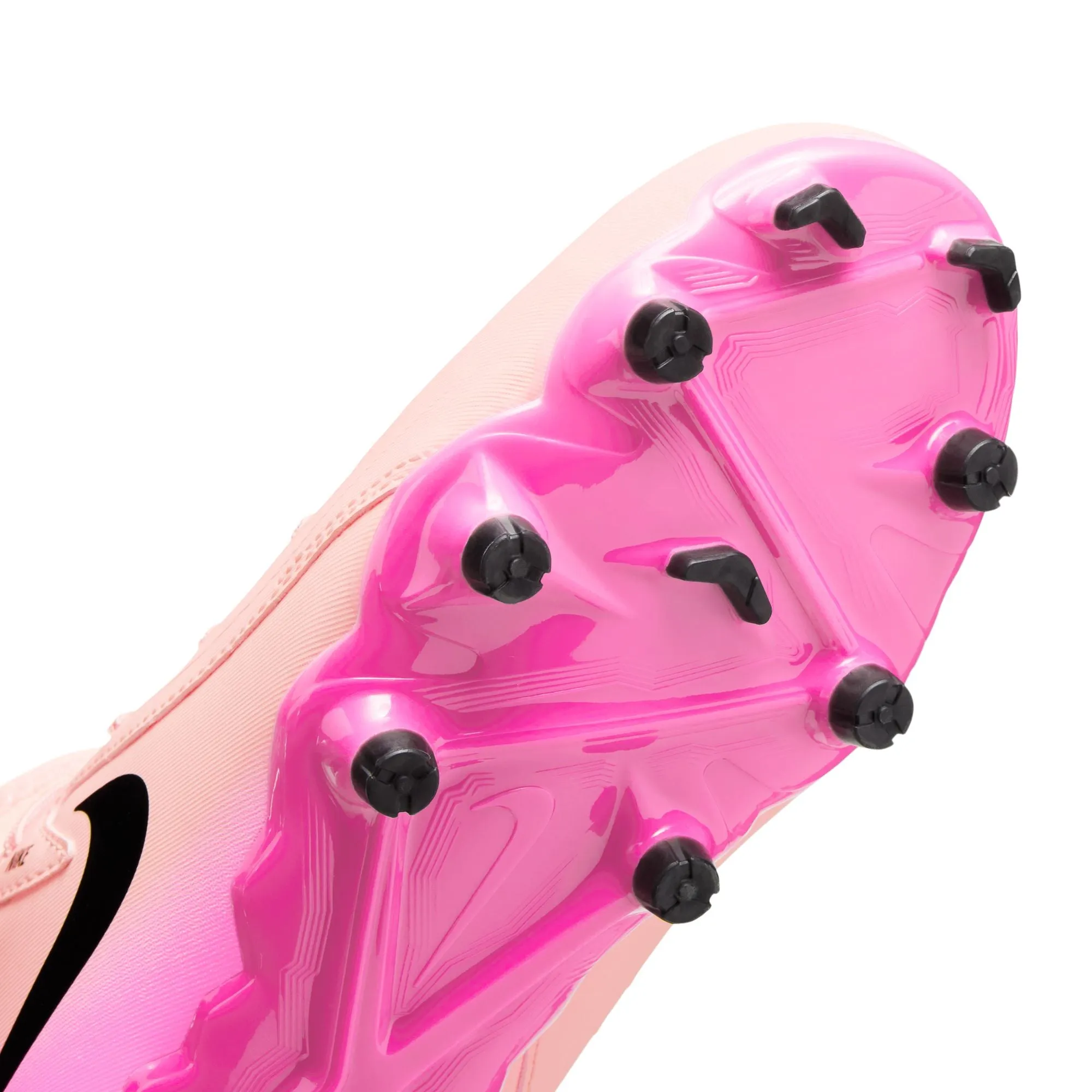Nike Junior Phantom Luna II Academy FG Firm Ground Soccer Cleats - Crimson Tint/ Black/ Pink/ Blast
