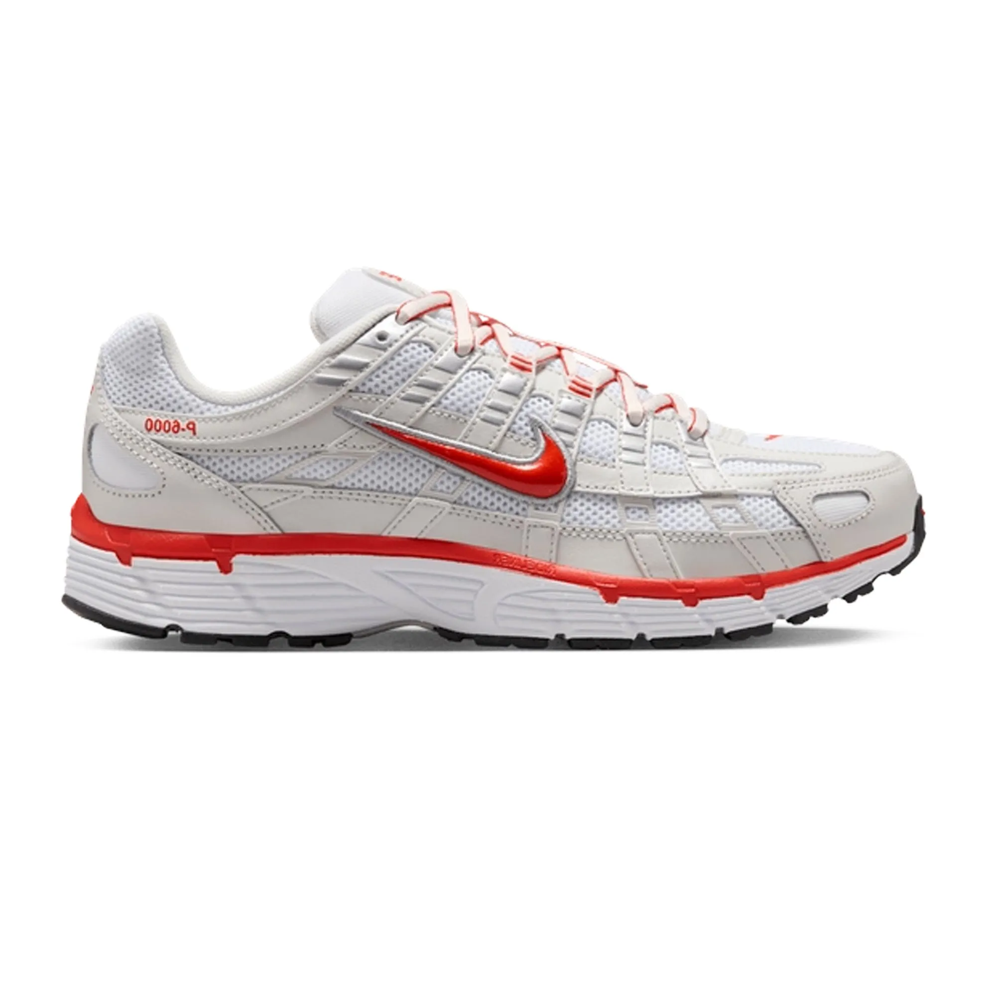 Nike P-6000 'White Platinum Tint Black Picante Red' Women's (2025)