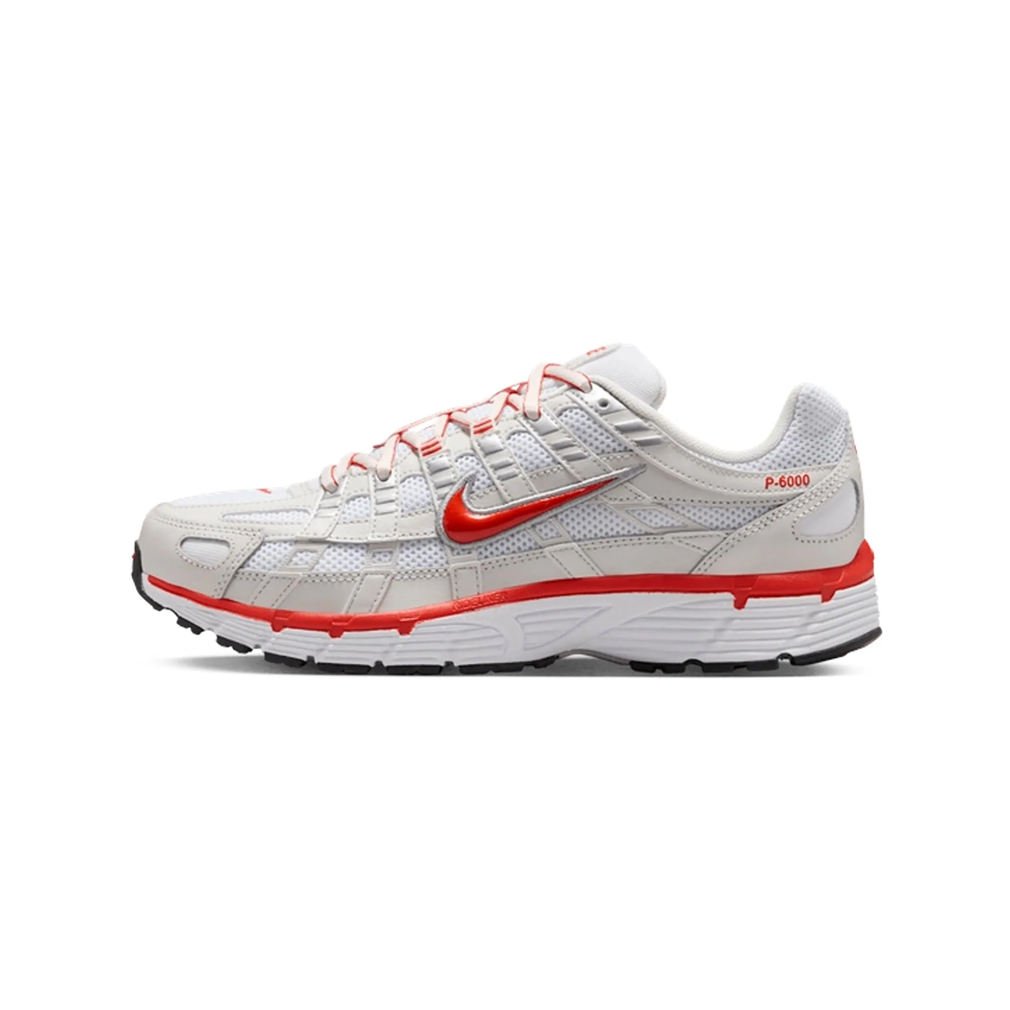 Nike P-6000 'White Platinum Tint Black Picante Red' Women's (2025)