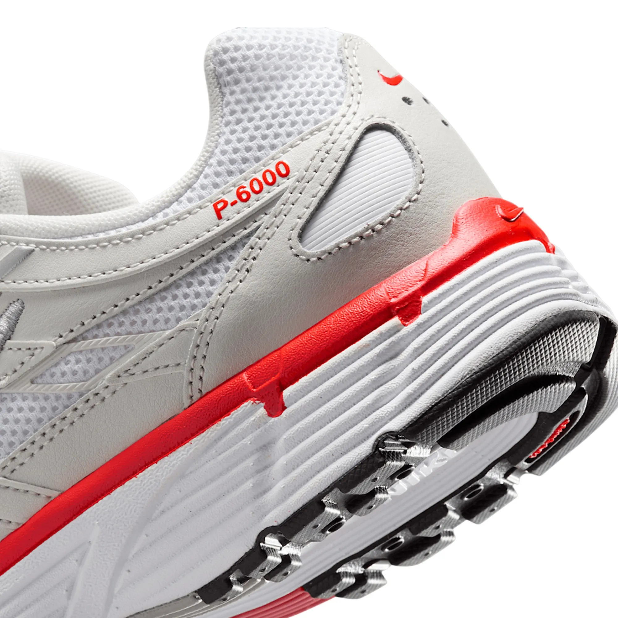 Nike P-6000 'White Platinum Tint Black Picante Red' Women's (2025)