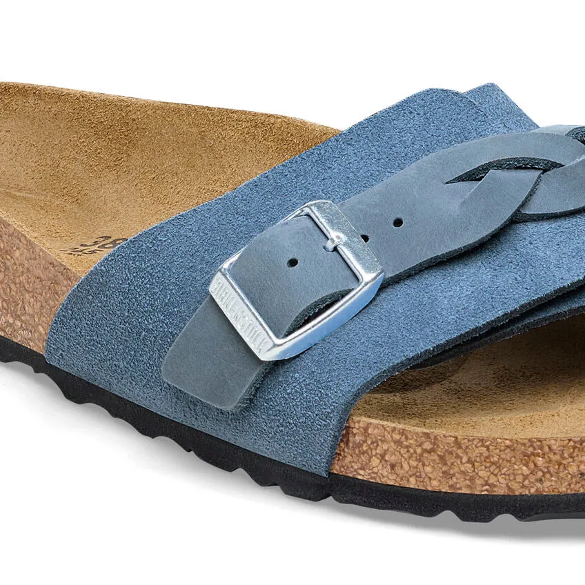 Oita Braided - Elemental Blue Oiled Leather and Suede||Oita tresse - Sude et cuir huil bleu lmentaire