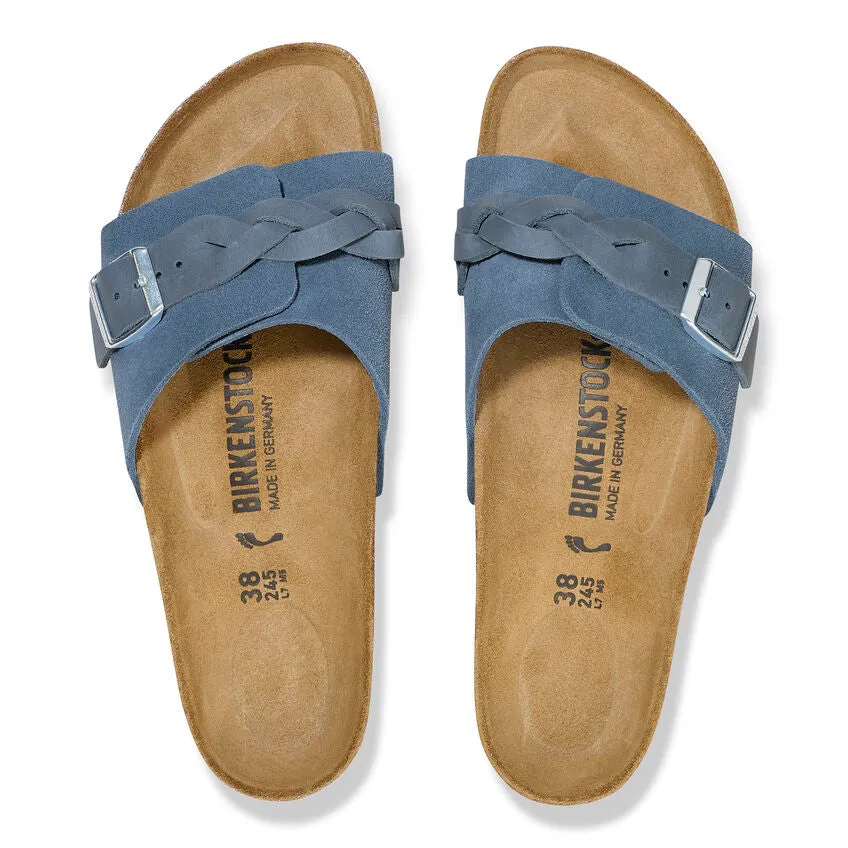 Oita Braided - Elemental Blue Oiled Leather and Suede||Oita tresse - Sude et cuir huil bleu lmentaire