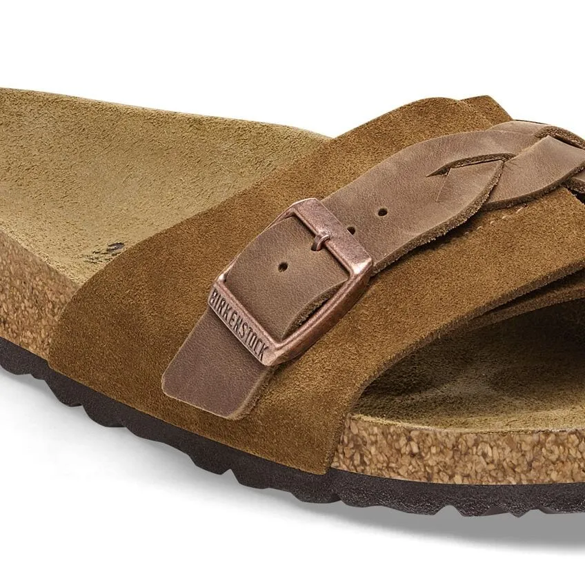 Oita Braided - Mink Oiled Leather and Suede||Oita tresse - Sude et cuir huil vison