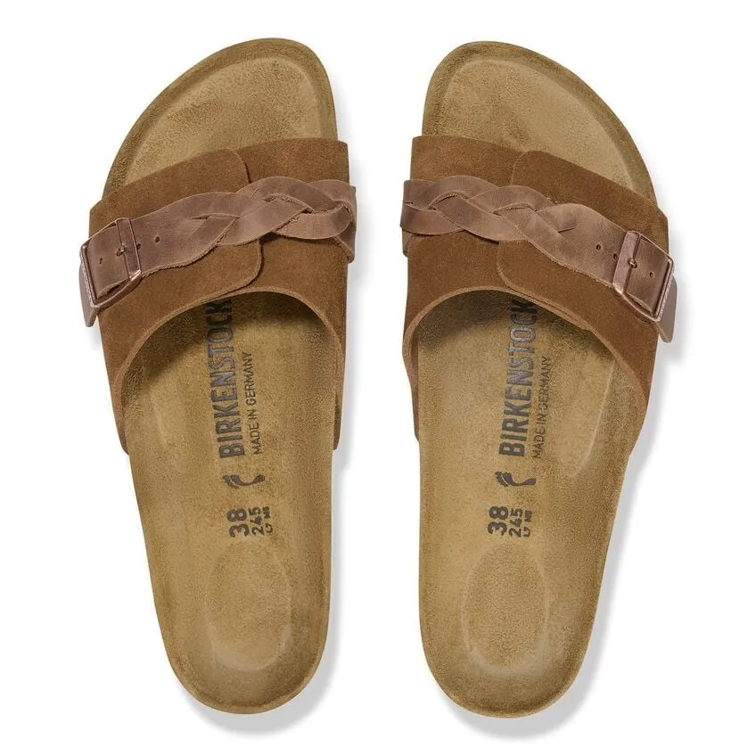 Oita Braided - Mink Oiled Leather and Suede||Oita tresse - Sude et cuir huil vison