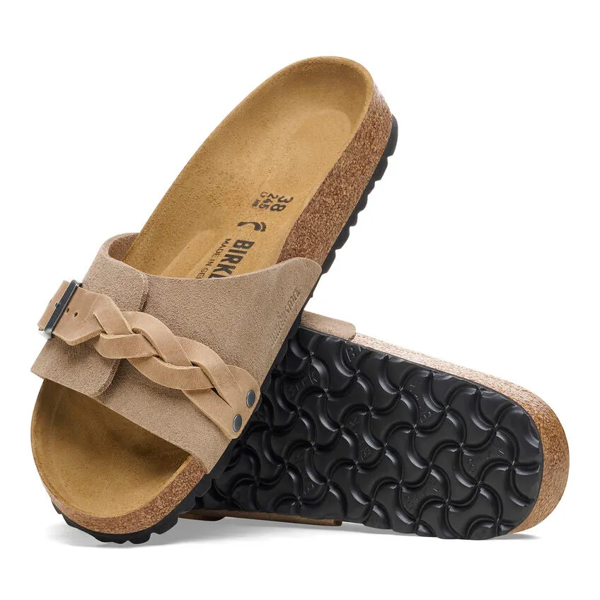 Oita Braided - Taupe Oiled Leather and Suede||Oita tresse - Sude et cuir huil taupe
