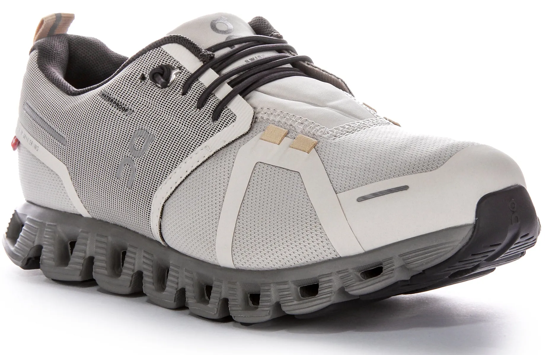 On Running Cloud 5 Waterproof In Pearl White For Women