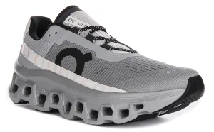 On Running Cloudmonster In Grey Black For Men