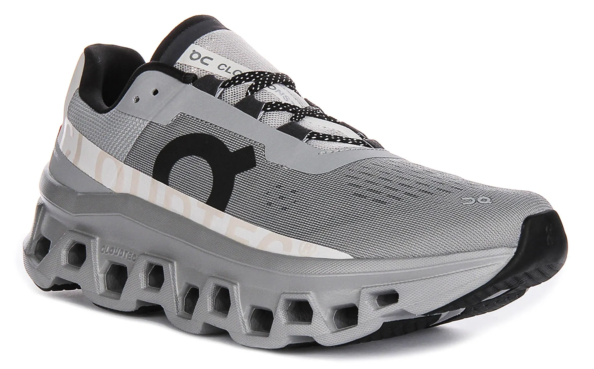 On Running Cloudmonster In Grey Black For Men