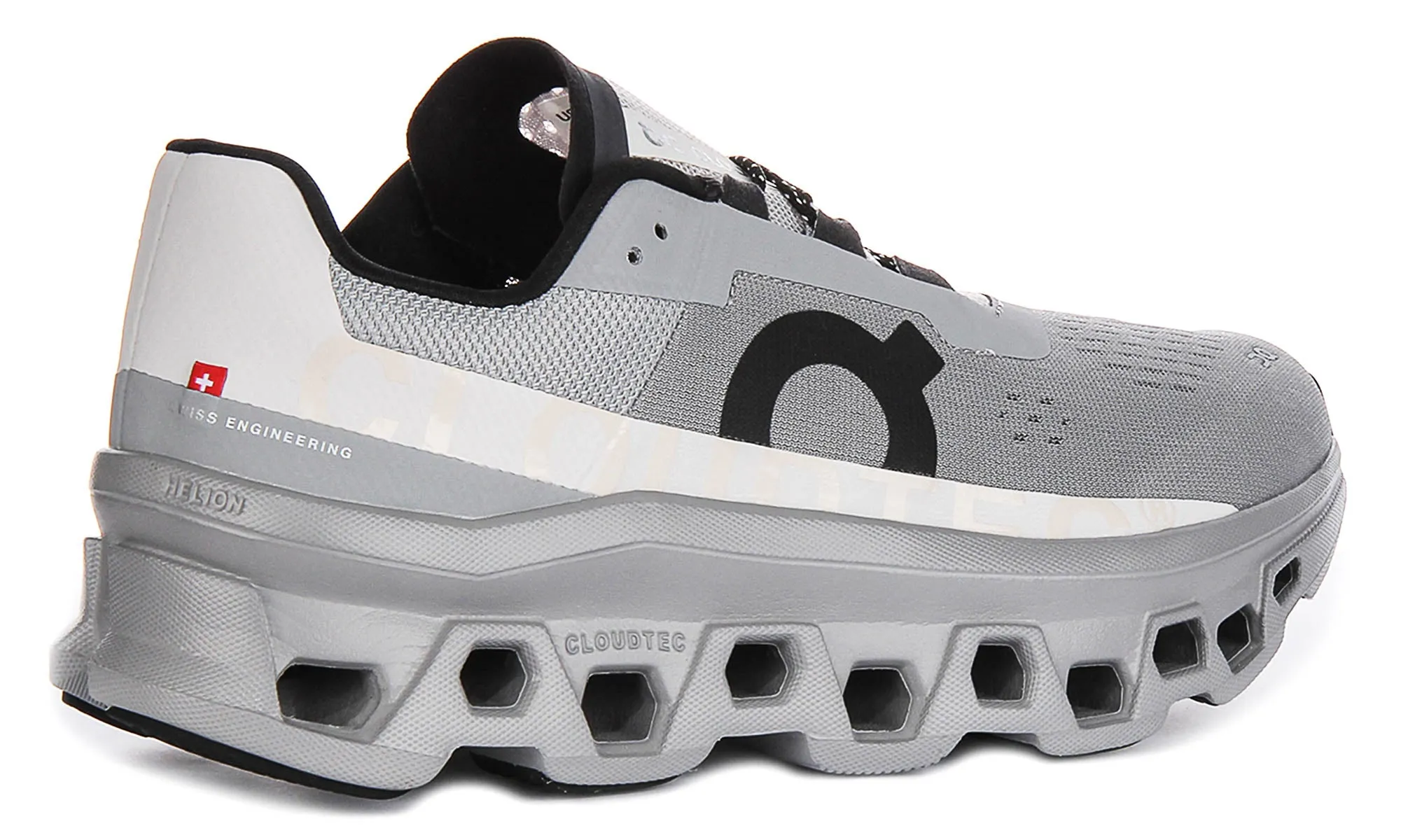 On Running Cloudmonster In Grey Black For Men