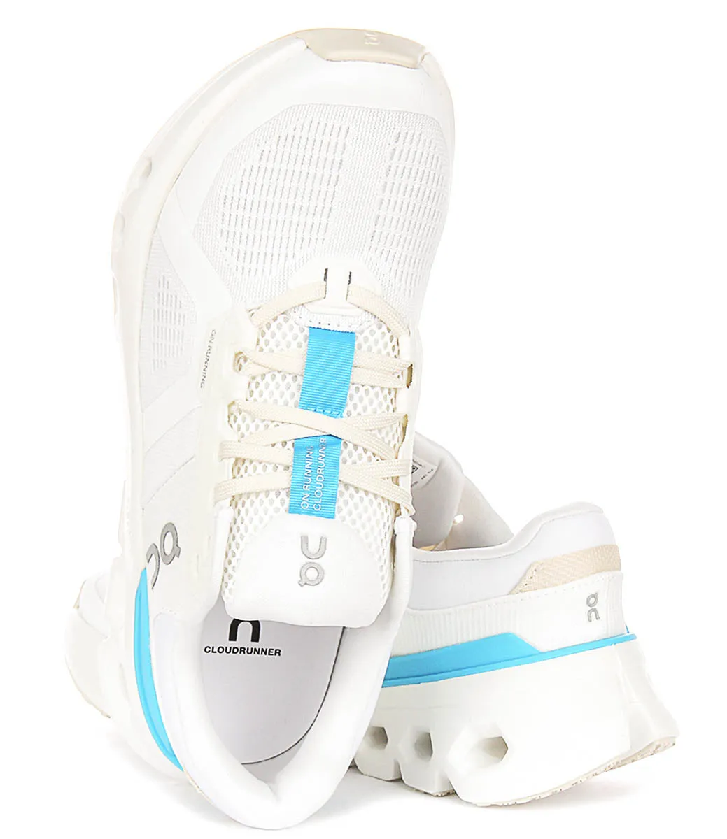 On Running Cloudrunner 2 In White Blue For Women