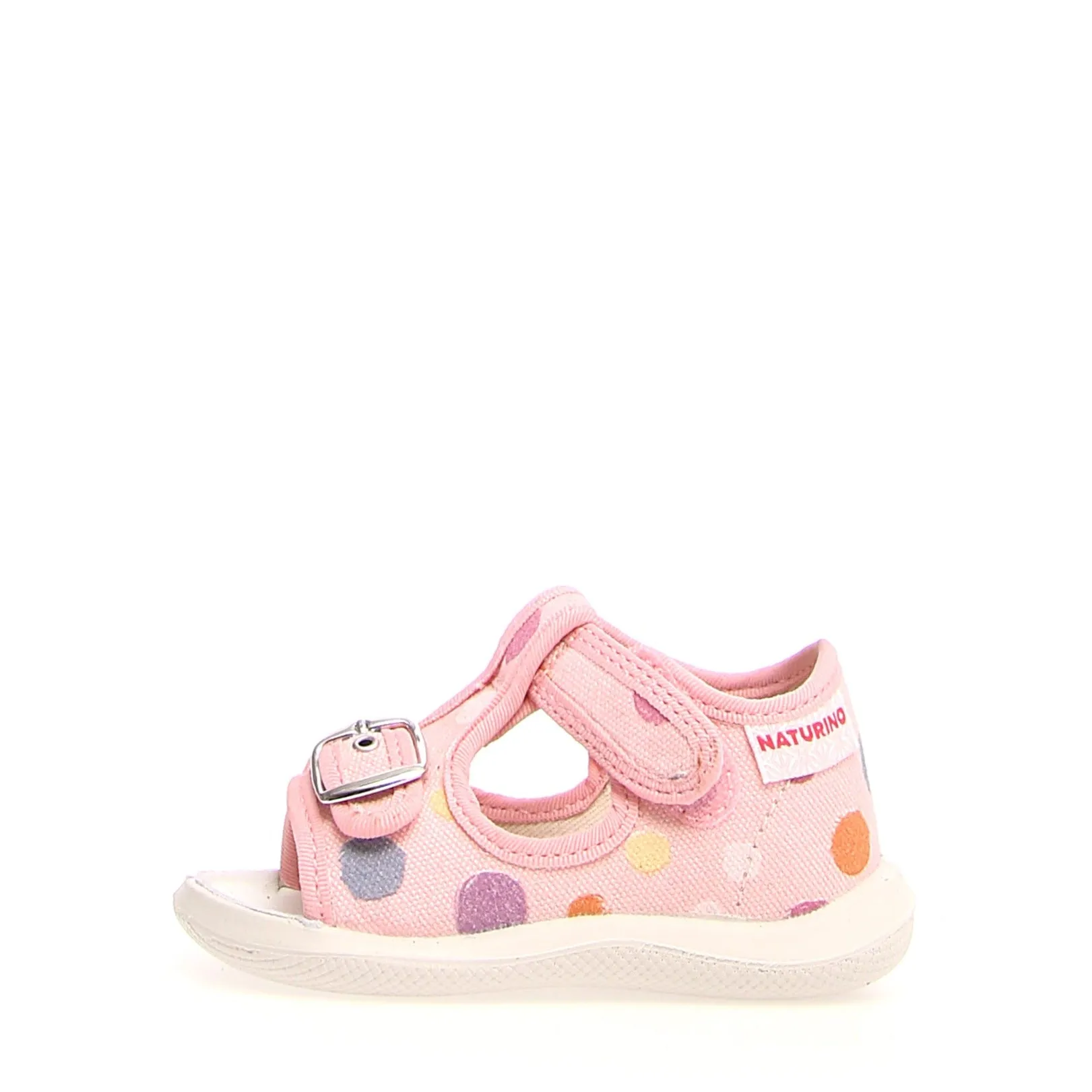 Paros - Polka Dot Pink Multi Canvas||Paros - Canvas rose  pois multicolores