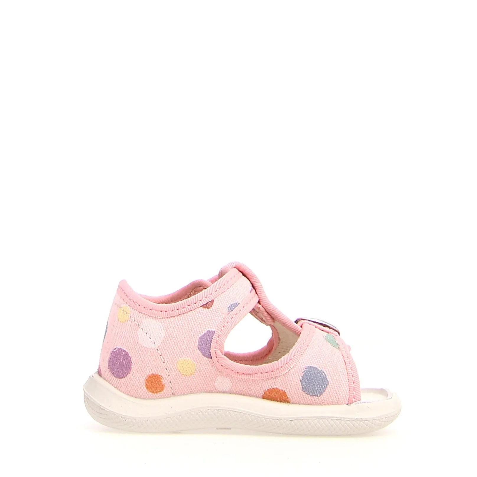 Paros - Polka Dot Pink Multi Canvas||Paros - Canvas rose  pois multicolores