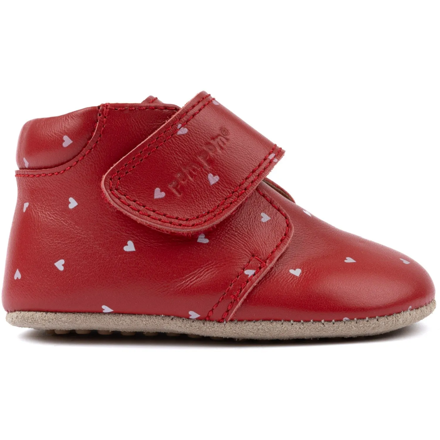 Pom Pom Heart Beginners Shoe Velcro Print