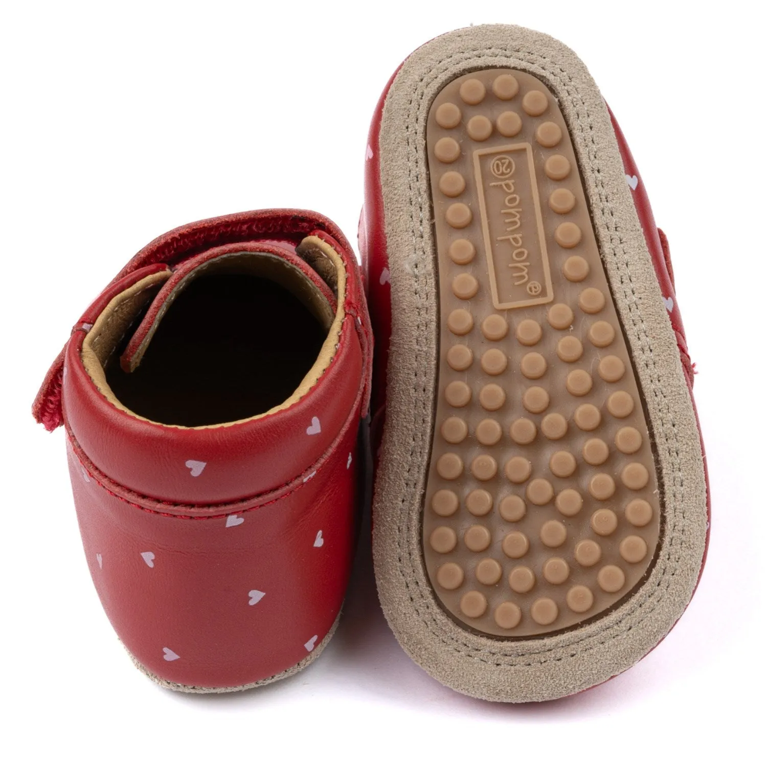 Pom Pom Heart Beginners Shoe Velcro Print