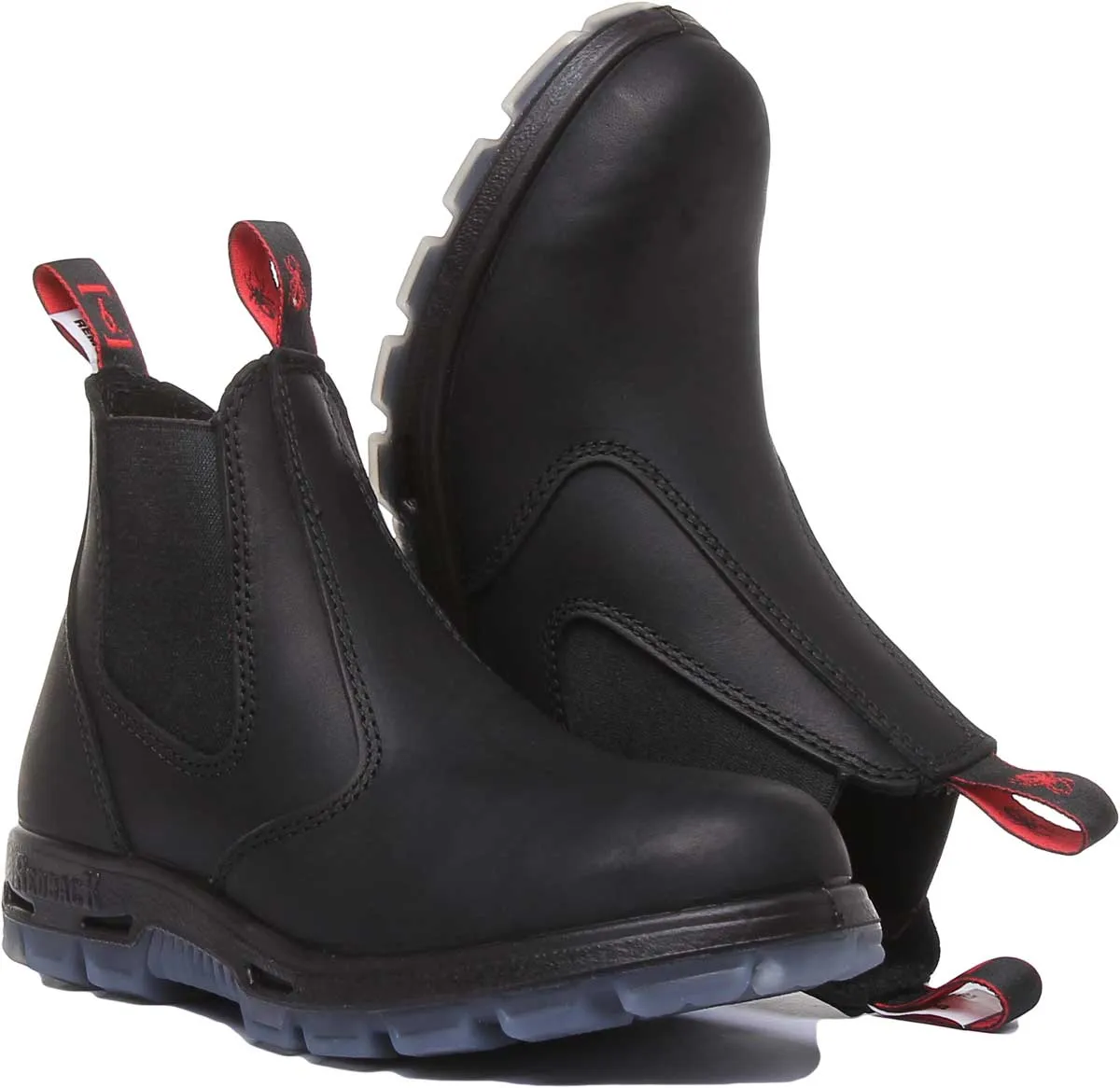 Red Back UBBK Chelsea Boots In Black