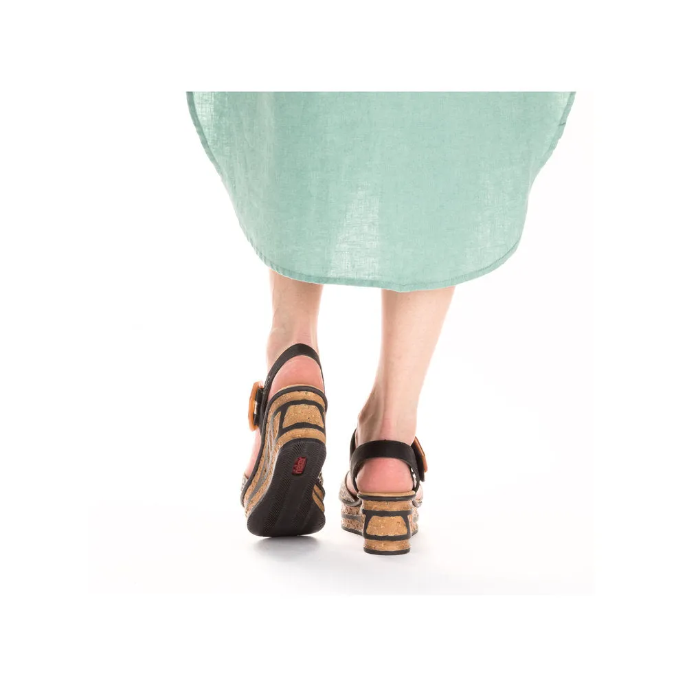 Rieker 68176-00 Leopard Print / Black