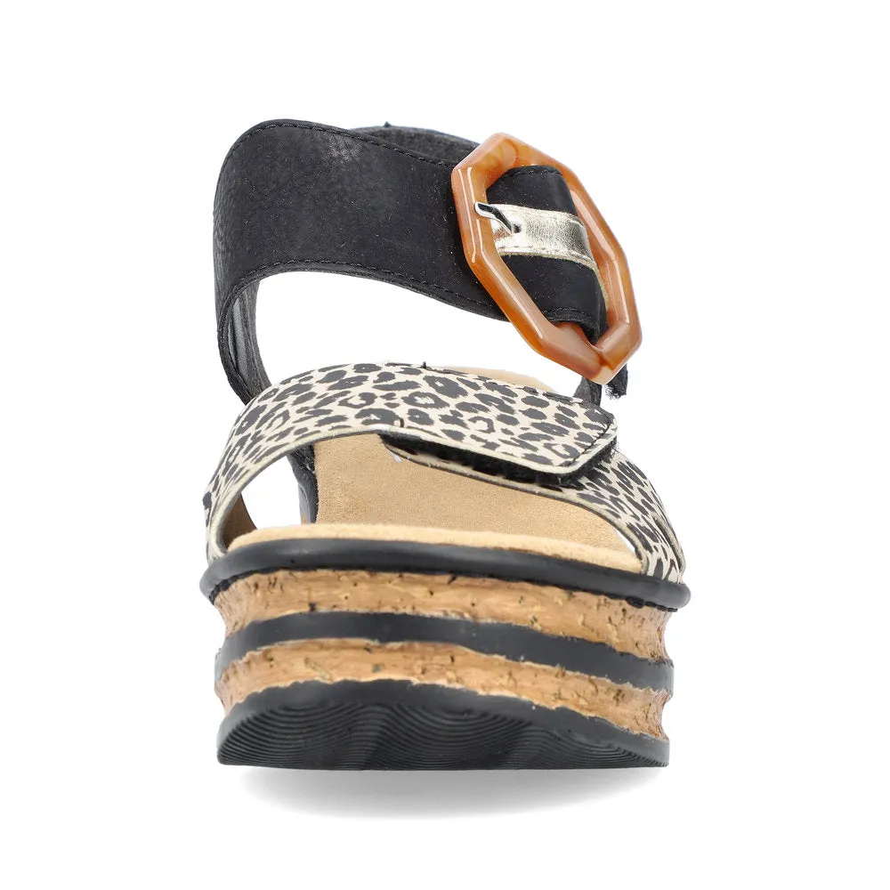 Rieker 68176-00 Leopard Print / Black