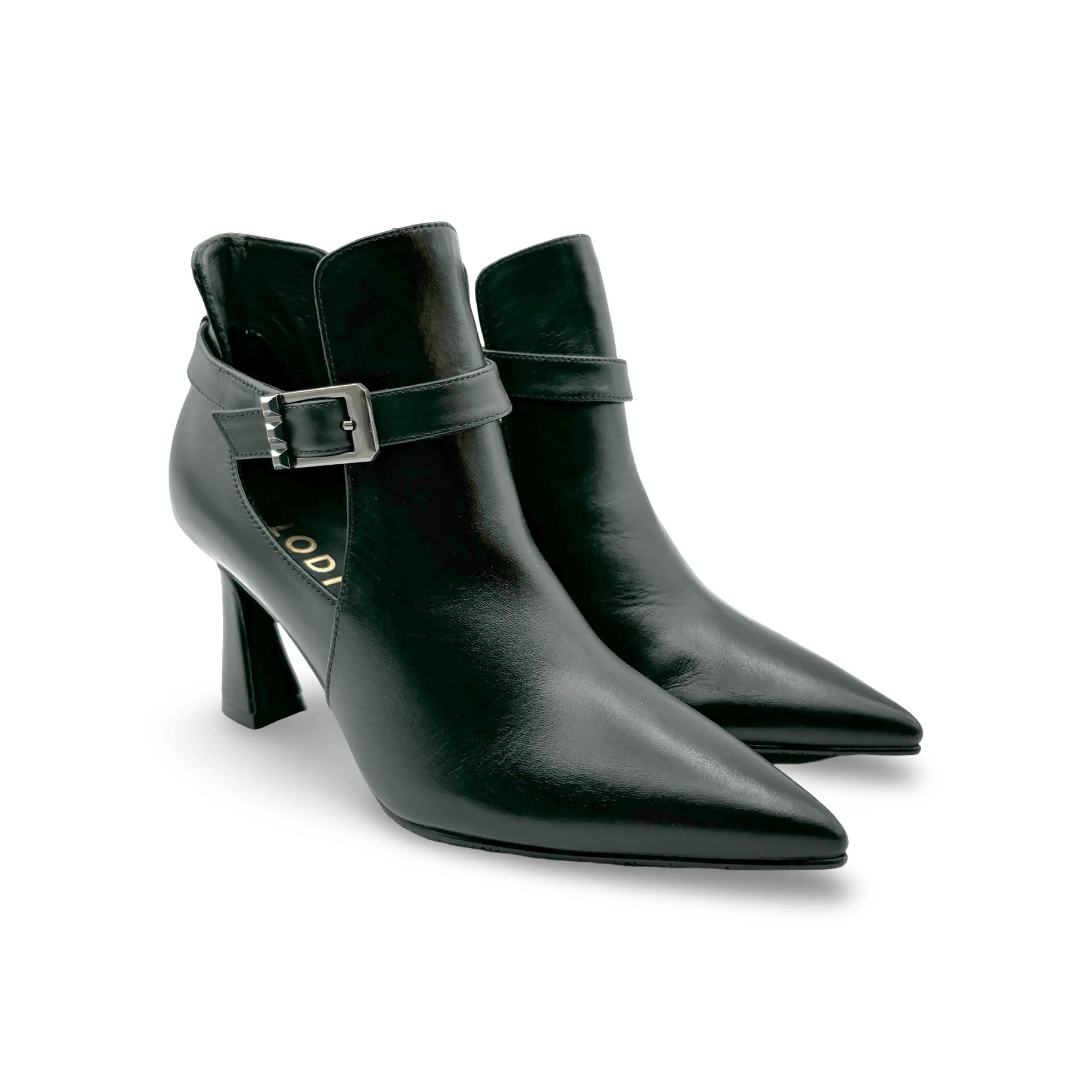 Rolumer Black Leather Bootie