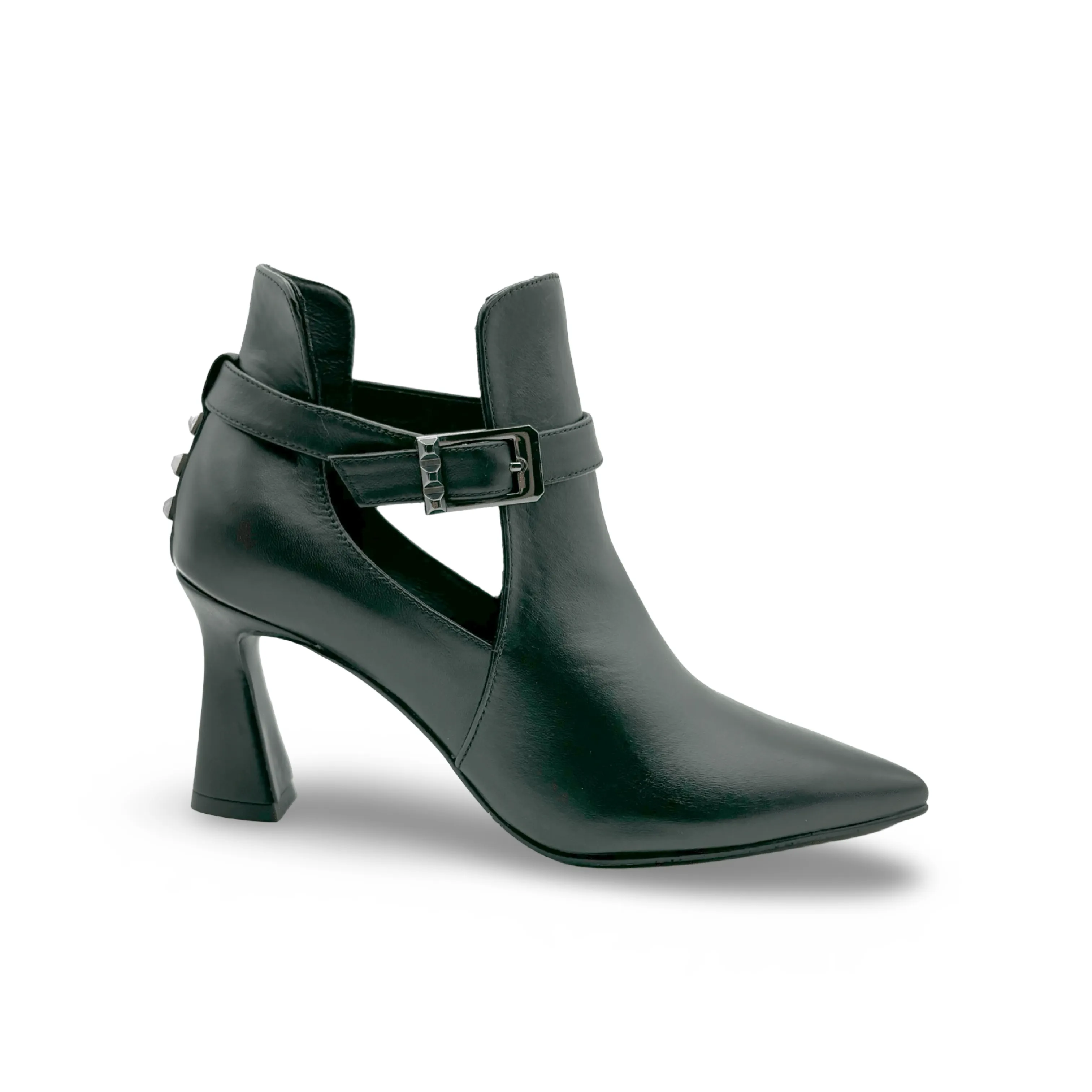 Rolumer Black Leather Bootie