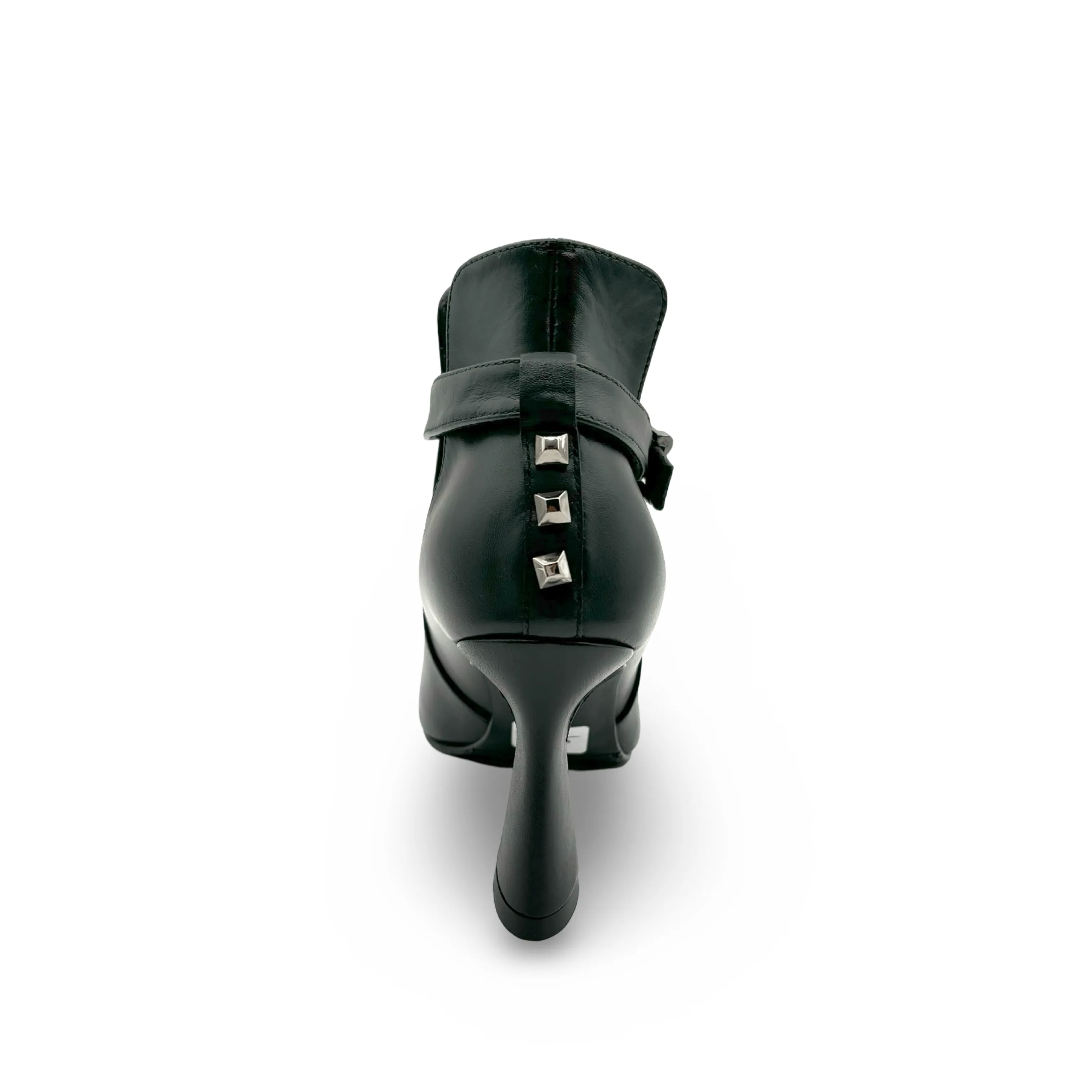 Rolumer Black Leather Bootie