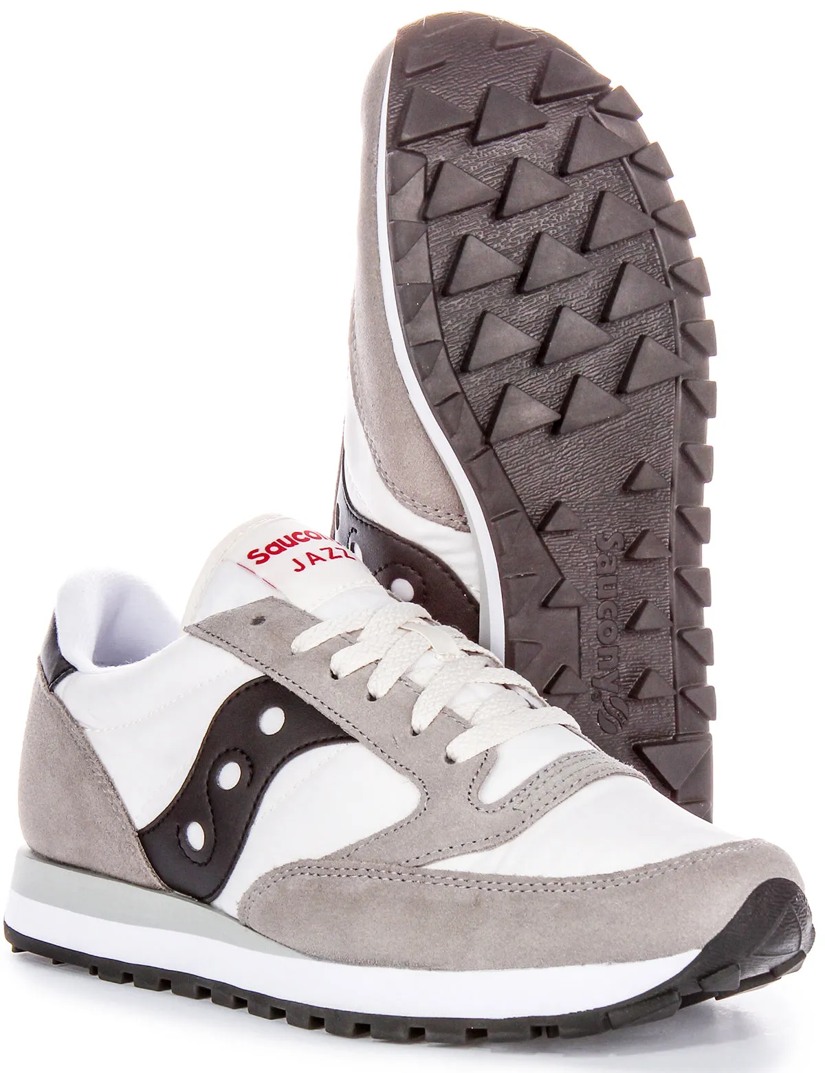 Saucony Jazz Original In White Grey For Men