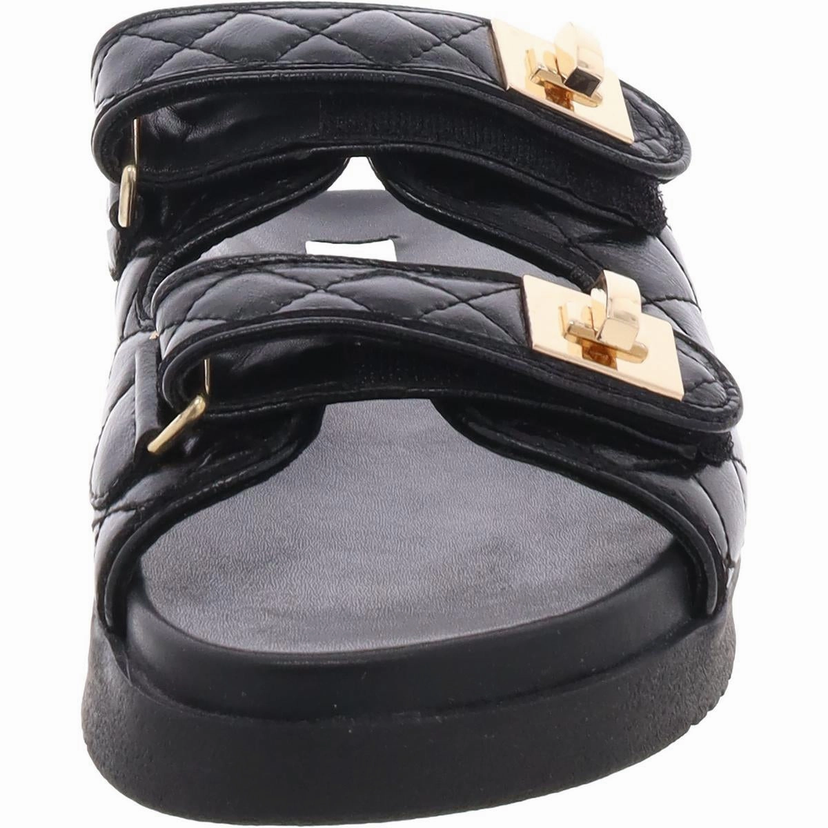 Schmona Womens Leather Flat Slide Sandals