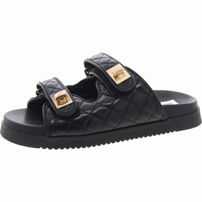 Schmona Womens Leather Flat Slide Sandals