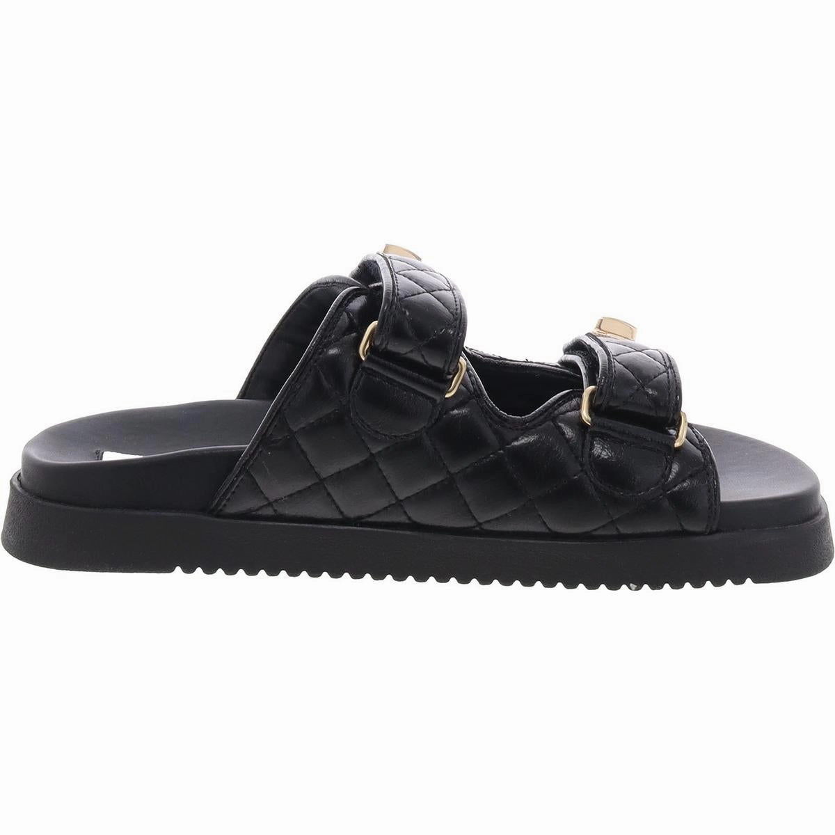 Schmona Womens Leather Flat Slide Sandals
