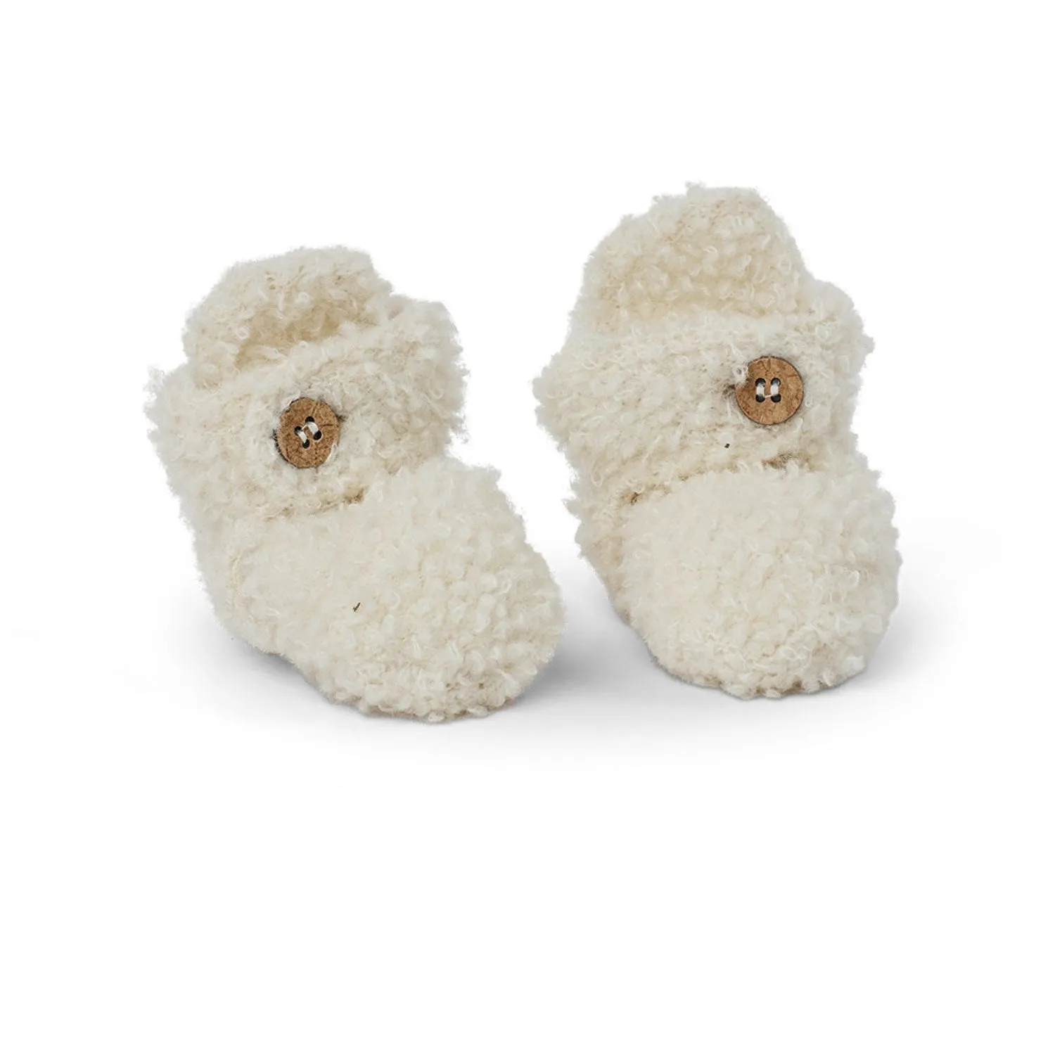 Smallstuff Off White Booties Boucl Merino Wool