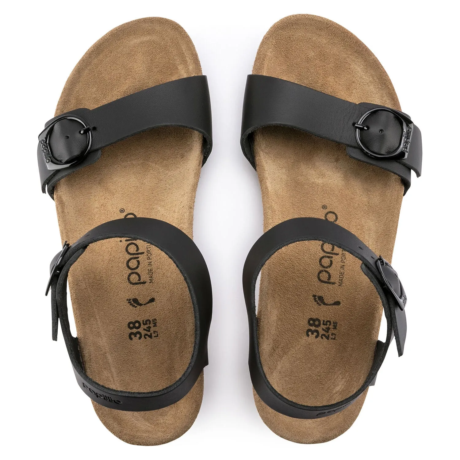 Soley - Black Leather with a ring Buckle||Soley avec boucle ronde - Cuir noir