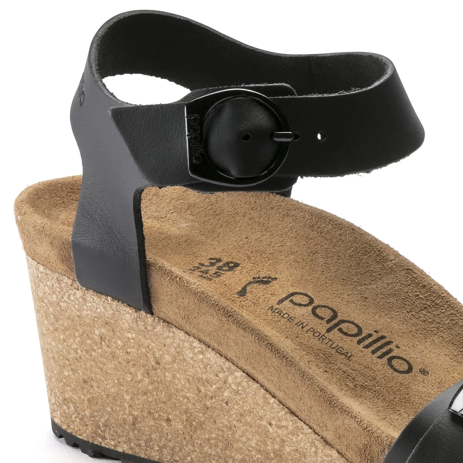 Soley - Black Leather with a ring Buckle||Soley avec boucle ronde - Cuir noir