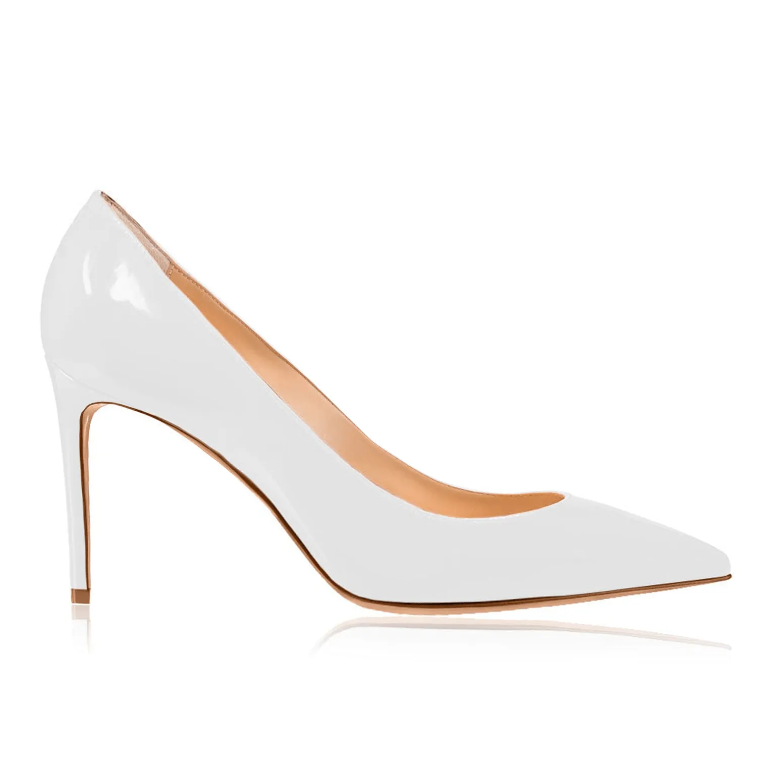 SWAMI WHITE PATENT 80mm